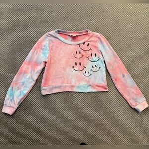 Tweenstyle by Stoopher Tie-Dye Smiley Face Top